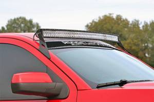 Rough Country - 70513 | GM 50-inch Curved LED Light Bar Upper Windshield Mounts (14-18 1500 PU)