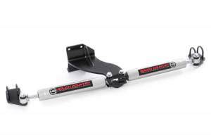 Rough Country - 8749430 | Rough Country N3 Steering Stabilizer Dual For Ram 2500/3500 4WD | 2013-2023 | With 2.5-8 Inch Lift
