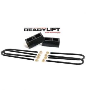 ReadyLIFT Suspensions - 66-3052 | ReadyLift 2 Inch Rear Block & U Bolt Kit (2001-2010 Silverado, Sierra 2500 HD, 3500 HD)