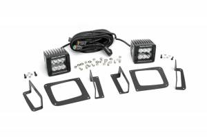 Rough Country - 70689 | GMC 2-inch Cree LED Fog Light Kit (Black Series | 14-15 Sierra 1500)