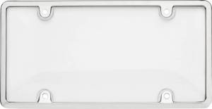 Cruiser Accessories - 62031 | Cruiser Accessories Cruiser Accessories Tuf Combo Chrome License Plate Frame | Clear