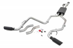 Rough Country - 96012 | Dual Cat-Back Exhaust System w/ Black Tips (09-21 Toyota Tundra | V8 - 4.6L, 5.7L)