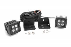 Rough Country - 71011 | Can-Am Defender Rear Facing 2-inch Black-Series LED Kit (16-22 Defender)