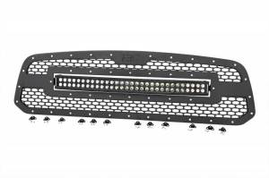 Rough Country - 70199DRL | Rough Country Mesh Grille With 30 Inch Dual Row LED Light Bar For Ram 1500 / 1500 Classic 2/4WD | 2013-2023 | Black Series With White DRL