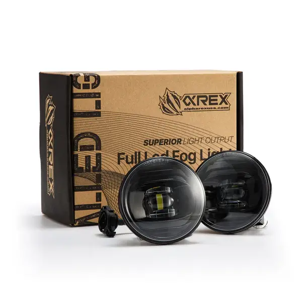 thumbnail image 2 of Round LED Fog Lights With Bulbs – Compatible With 2007-2014 GMC Acadia, Yukon XL 1500/2500 – Clear Lens, Black Housing 2 of 4