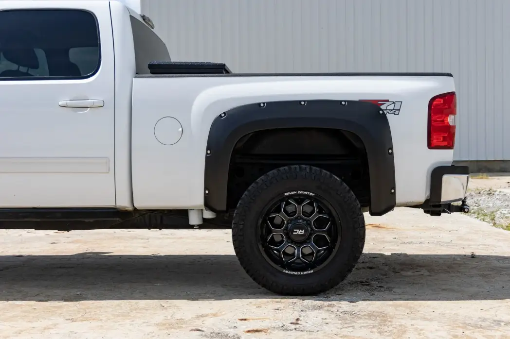 PSI Auto Restyling Rugged Textured Fender Flares For Chevy/GMC C/K 1500 2500 3500 (88-00) - Black, No Drilling
