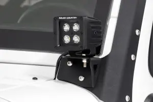 Rough Country - 70044 | Jeep Lower Windshield Light Mounts (07-18 Wrangler JK)