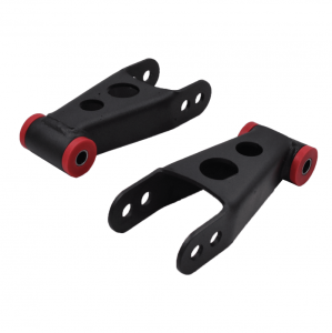 DJM Suspension - SH2599-2 | DJM Suspension 2 Inch Rear Lowering Shackles (1999-2006 Silverado, Sierra 1500 2WD)