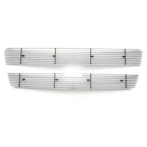 T-Rex Billet - 21100 | T-Rex Billet Series Grille | Horizontal | Aluminum | Polished | 2 Pc | Overlay/Insert