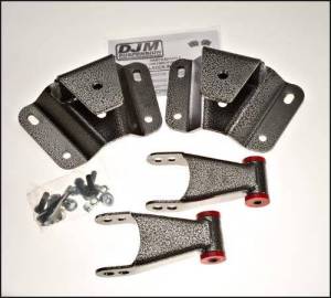 DJM Suspension - HS1123-4 | DJM Suspension 4 Inch Rear Hanger & Shackle Kit (1973-1996 Ford F150 Pickup 2WD)