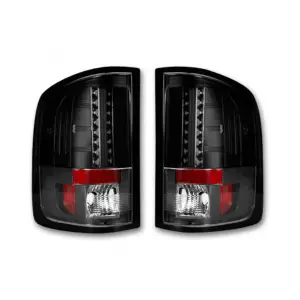 Recon Truck Accessories - 264189BK | Recon Tail Lights LED in Smoked (2007-2013 Sierra 1500 | 2007-2013 Sierra 2500 HD, 3500 HD)