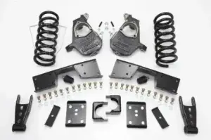 McGaughys Suspension Parts - 93029 | McGaughys 5 Inch Front / 7 Inch Rear Lowering Kit 2001-2006 GM Truck 1500 2WD Reg Cab | 17 Inch + Wheels