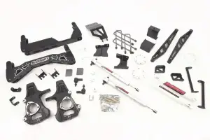McGaughys Suspension Parts - 50767-SSB | McGaughys 7 to 9 Inch Lift Kit (S/S Black) 2014-2016 GM Truck 1500 4WD CAST STEEL factory control arms only
