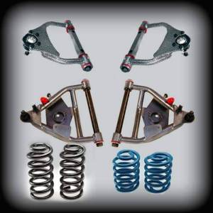 DJM Suspension - DJM2355-55+ | DJM Suspension 5 Inch Front / 5 Inch Rear Lowering Kit (1963-1972 C10 Pickup 2WD with Coil Spring Rear and Drum Brakes)