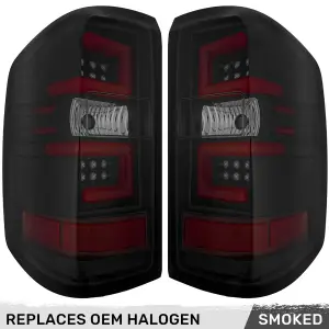 Recon Truck Accessories - 264238BK | OLED Tail Lights – Smoked Lens