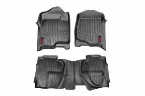 Rough Country - M-21413 | Heavy Duty Floor Mats [Front/Rear] - (14-19 Chevy Silverado / GMC Sierra Crew Cab)