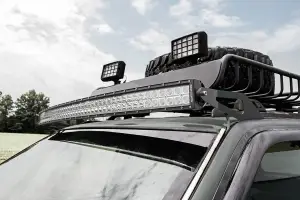 Rough Country - 70567 | Jeep 50-inch Curved LED Light Bar Upper Windshield Mounts (93-98 ZJ Grand Cherokee)