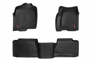 Rough Country - M-29912 | Heavy Duty Floor Mats [Front/Rear] - (99-06 Chevy Silverado / GMC Sierra Ext. Cab)