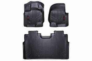 Rough Country - M-51512 | Rough Country Floor Mats For Ford F-150 Lighting / Tremor / Raptor (2015-2024) | Front & Second Row, Front Bucket Seats, No Factory Under Seat Storage