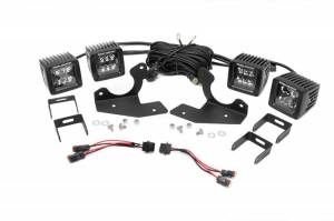 Rough Country - 70762 | Rough Country LED Fog Light Kit For Chevrolet Silverado 1500/1500 HD/ 2500 HD/3500 HD | 2007-2014 | Black Series