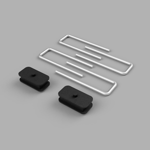 Traxda - 905016 | Traxda 1 Inch Rear Block and U Bolt Kit (1996-2023 Tacoma 4WD, 1996-2023 Tacoma PreRunner 2WD)