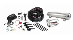 Air Lift Performance - 27797 | Air Lift Performance 3H Air Management (3/8" Air Line, 4 Gallon 5-Port Lightweight Polished Aluminum Tank, VIAIR 444C Compressor)