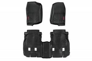 Rough Country - M-60112 | Rough Country Floor Mats Front & Rear 4 Door For Jeep Wrangler JL Unlimited 4WD | 2018-2023