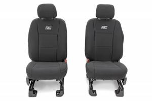 Rough Country - 91018 | Rough Country Neoprene Seat Cover For Ford F-150 (2015-2023) / F-250/F-350 Super Duty (2017-2022) | First & Second Row, No Fold-Down Armrest In Rear