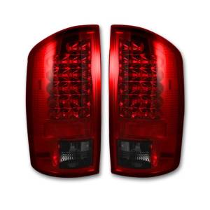 Recon Truck Accessories - 264171RBK | LED Tail Lights – Dark Red Smoked Lens