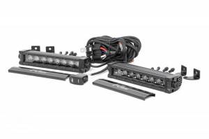 Rough Country - 70728BLDRL | 8 Inch CREE LED Light Bars - Black Series w/ White DRL