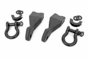 Rough Country - RS155 | Rough Country Tow Hook to Shackle Conversion Kit w/ Standard D-Rings & Rubber Isolators (2019-2022 Silverado 1500 2WD/4WD)