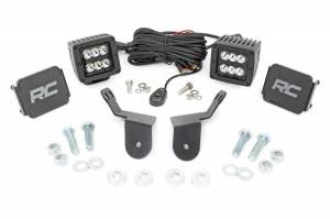 Rough Country - 92009 | Rough Country Dual 2 Inch LED Cube Light Kit For Honda Pioneer | 2016-2022 | Black Series