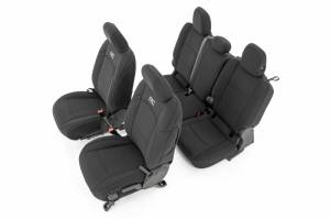 Rough Country - 91034 | Seat Covers | Front and RR No Cup Holder | Jeep Gladiator JT (20-22)