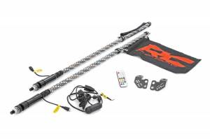 Rough Country - 93052 | Polaris LED Whip Light Roll Cage Mounting Kit w/ LED Light Whips (RZR 1000XP Turbo)