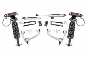 Rough Country - 54557 | Rough Country 3 Inch Lift Kit For Ford F-150 4WD (2014-2020) | Aluminum Finish, Vertex Coilovers, Rear V2 Monotube Shocks
