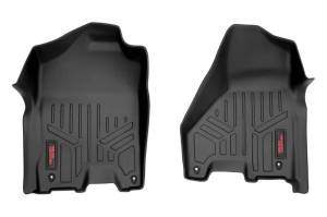 Rough Country - M-3141 | Rough Country Floor Mats First Row For Ram 1500 / 2500 / 3500 (2012-2018), 1500 Classic (2019-2023) | Full Length Floor Console, Crew/Mega Cab