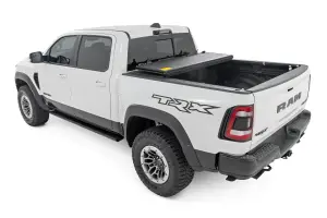 Rough Country - 47320550A | Rough Country Hard Low Profile Bed Cover (2019-2024 Ram 1500 | 2021-2024 TRX | 5'7" Bed NO Rambox)