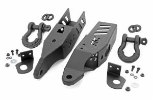 Rough Country - RS172 | Rough Country Tow Hook Brackets For Ford Bronco 4WD | 2021-2023 | With Standard D-ring & Rubber Isolators