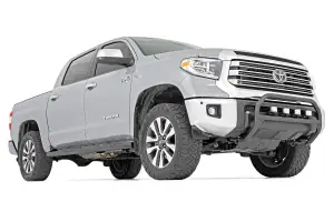 Rough Country - 21009 | Oval Nerf Step | Crew Cab | Black | Toyota Tundra 2WD/4WD (07-21)