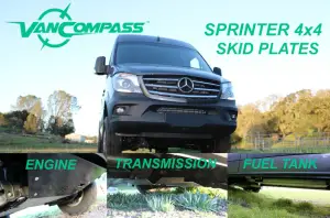 Van Compass - 4010-KIT | Complete Skid Plate System (2015-2018 Sprinter 2500 4WD | Stock Height)