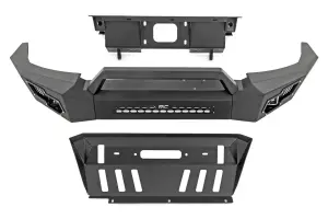 Rough Country - 10811 | Rough Country Front Bumper With Black Series LED Cube Lights For Toyota Tacoma | 2005-2011