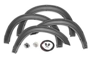 Rough Country - F-D21011A-PSC | Rough Country Pocket Fender Flares For Ram 2500/3500 (2011-2018) | Billet Silver
