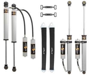 Carli Suspension - CS-D3SPKG-CS20RR-D | Carli Suspension Carli-Spec 2.0 Inch RR 3 Inch Lift Front And Rear Shocks With Reservoir Mounts & Limit Straps For Ram 2500/3500 4WD | Diesel