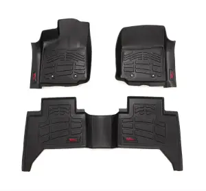Rough Country - SM71216 | Rough Country Sure Fit Floor Mats For Toyota Tacoma 2WD/4WD | 2016-2023 | Crew Cab | Front & Rear