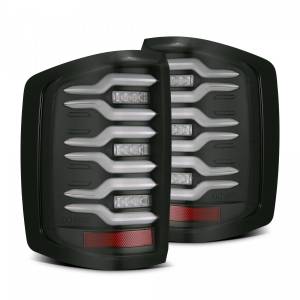 AlphaREX - 620030 | AlphaRex LUXX-Series LED Tail Lights For Chevrolet Silverado 1500 / Silverado 2500 HD & 3500 HD / GMC Sierra 3500 HD Dually | Black