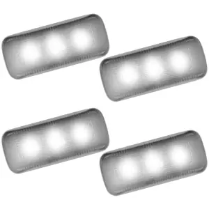 Recon Truck Accessories - 264137WHCL | Recon Dually Fender Lenses (4-Piece Set) w/ 4 White LED Lights in Clear (2010-2021 Ram 3500)