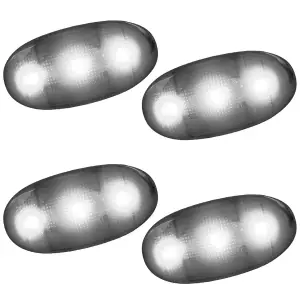 Recon Truck Accessories - 264136WHCL | Recon Fender LED Lights (4-Piece Set)Êw/ 4 White LED Lights in Clear (2011-2024 F350, F450 Super Duty)