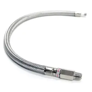 VIAIR - 92793 | VIAIR Stainless Steel Braided Leader Hose | With Check Valve, 1/4" (M) To 1/4" (M) Swivel, 24"