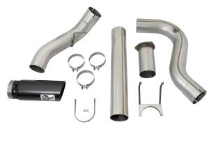 Afe - Advance Flow Engineering - 49-03090-B | AFE Power ATLAS 5 IN Aluminized Steel DPF-Back Exhaust System w/Black Tip (2017-2024 F250, F350 Super Duty V8-6.7L td)
