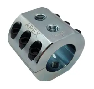 Apex Chassis - DC2.0-Z | Apex Chassis Steering Stabilizer Clamp | Universal, Silver Zinc, 2 Inch ID
